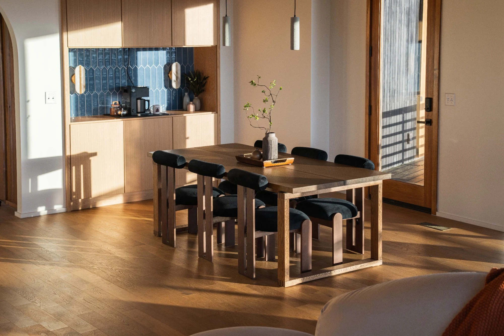 Dining area with valley view at Jackson Point Sewanee Tennessee